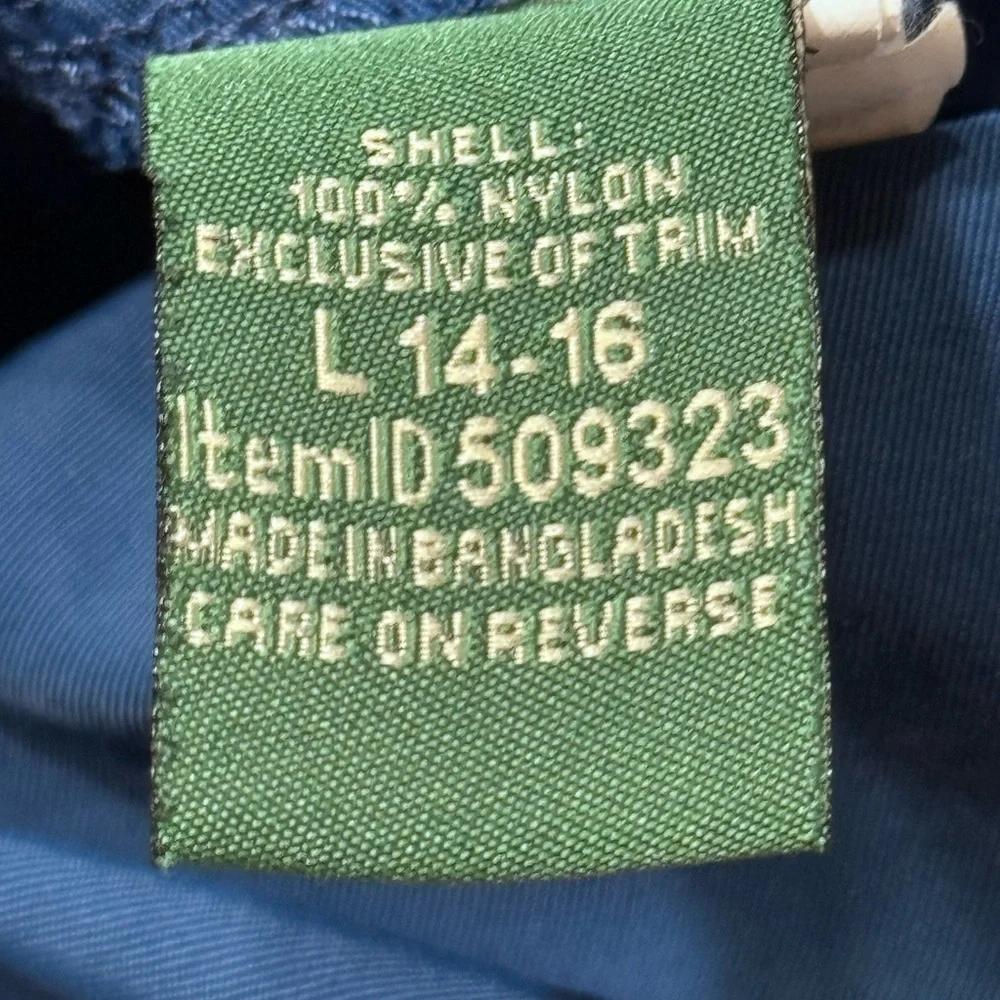 L.L. Bean Kids Gray lightweight Jacket with Yellow and Blue Accents